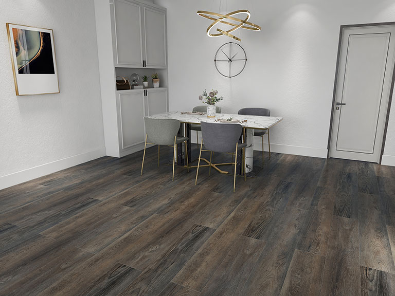 Dark Mahagony Brown Premium Click Vinyl SPC Plank Flooring – 6.5 mm
