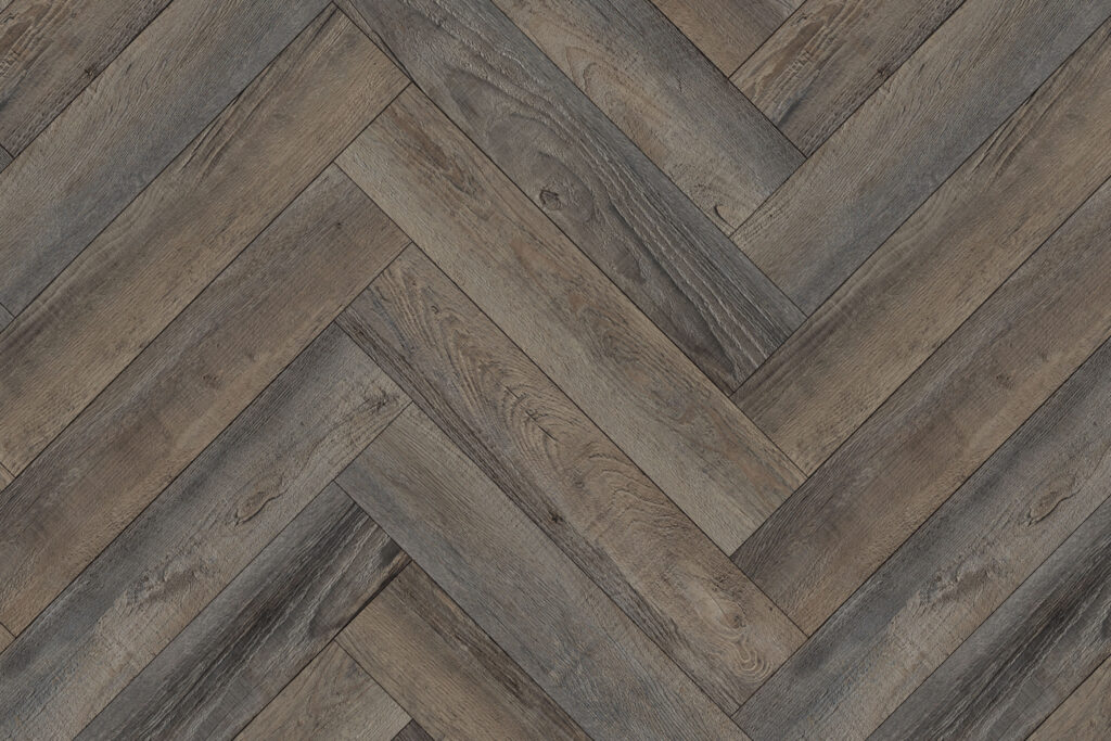 Dark Mahagony Brown Premium Click Vinyl SPC Herringbone Flooring – 6.5 mm