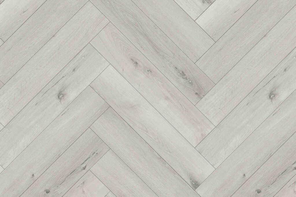 White Ash Premium Click Vinyl SPC Herringbone Flooring – 6.5 mm