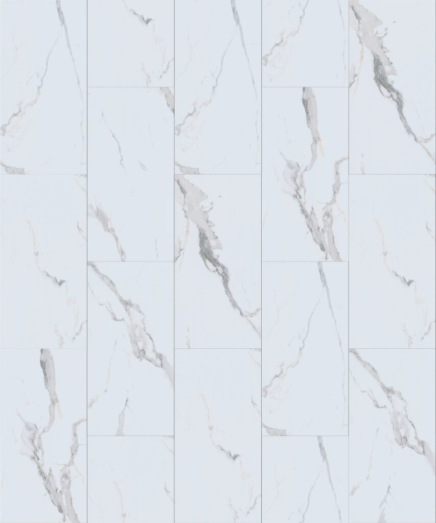 White Marble Effect Premium Click SPC Tile Flooring – 6.0 mm